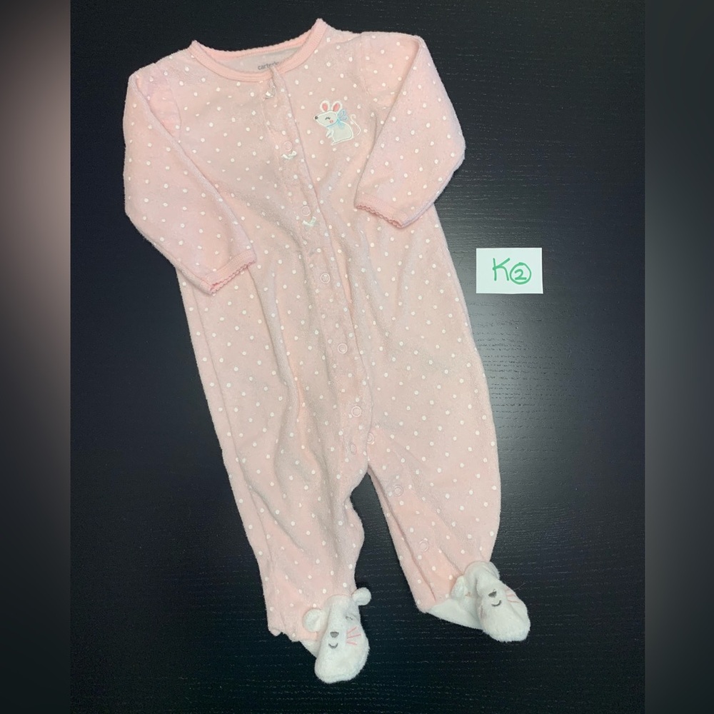⭐️2/$11.00⭐️ Carter’s 6m Pink Polka Dot Sleeper